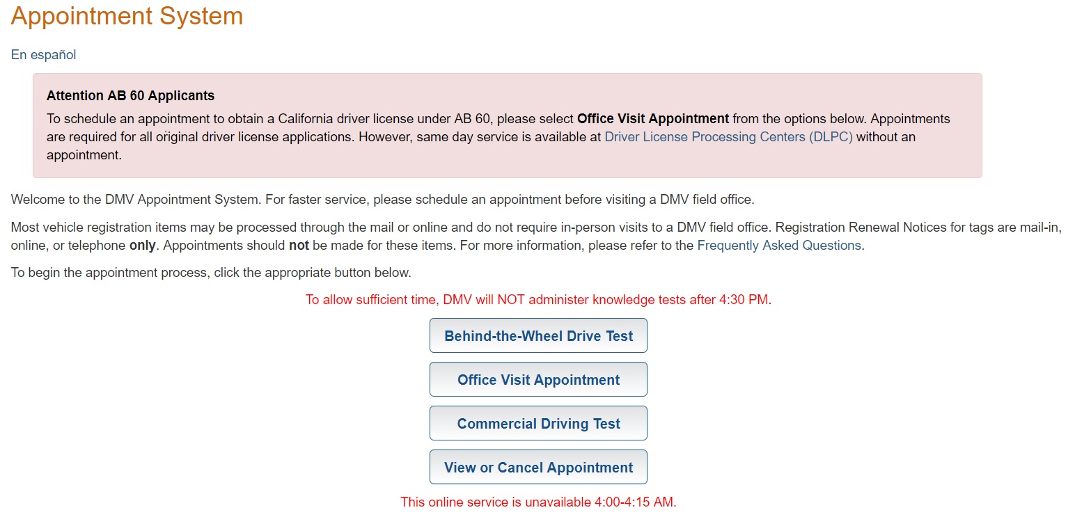 Dmv Appointment Online Siosecote